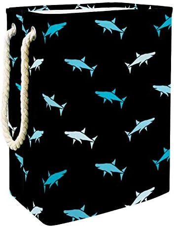 מופשט כריש סימנים 300 ד אוקספורד עמיד למים בגדי סל גדול כביסה סל עבור שמיכות בגדי צעצועי בחדר שינה