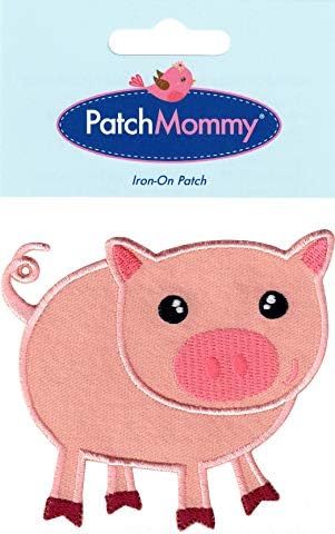 טלאי חזיר PatchMommy, ברזל על / תפור - אפליקציות לילדים ילדים