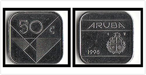 American Aruba 50 נקודות מטבע 1995 מהדורה אוסף מטבעות מטבעות זרות