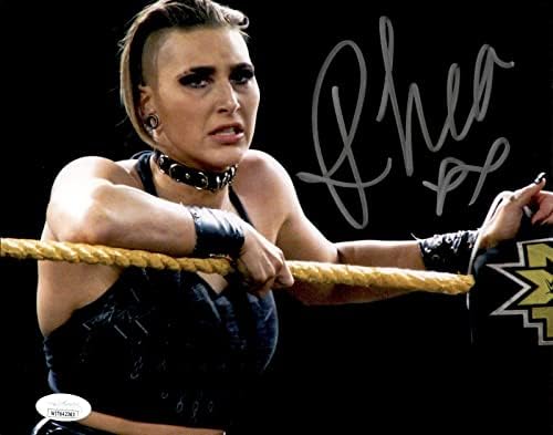 Rhea Ripley חתמה על WWE RAW 8X10 תמונה 10 JSA עד COA NXT - תמונות היאבקות חתימה