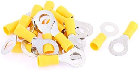אקס-דריי 17 יחידות קרוואנים 5.5-8 שרוול פלסטיק צהוב מחבר מסופי טבעת מבודדים מראש לחוט 12-10 (17 יחידות קרוואנים 5.5-8 אמרילו מנגה פלצ
