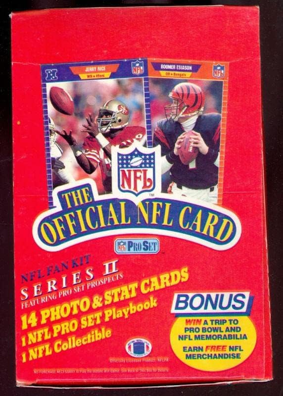 1989 Pro Set Football Wax Pack Box Card Series 2 טירון בארי סנדרס - כרטיסי טירון של כדורגל