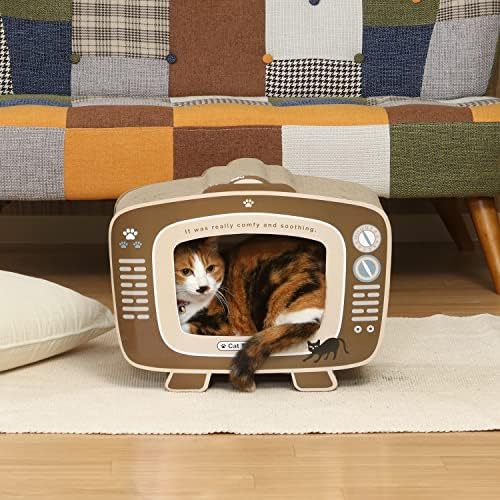 Fuji Boeki 54223 מחדד טופר חתול, בית חתול, רוחב 17.3 x עומק 9.1 x גובה 13.4 אינץ ', סוג טלוויזיה, הפיך, קרטון, קטן