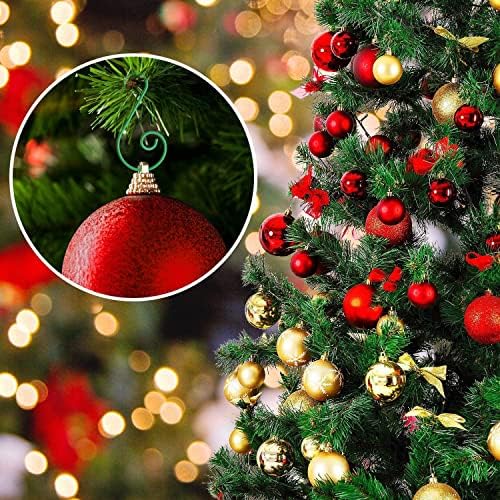 מיני מחליק 1.6 אינץ 'קישוט חג מולד ירוק ווים מתכת בצורת S קישודים לחג המולד נהדר לעץ חג המולד כדורי חג המולד קישוטי מסיבות, 60 יחידות