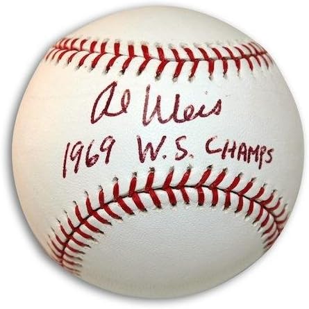 חתימה על בייסבול אל ווייס כתוב בכתובת 1969 WS Champs חתימה - כדורי חתימה