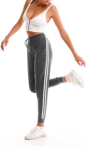 מכנסי ספורט של Stanpetix לנשים - הפעלת מכנסי טרנינג לנשים עם כיסים עם כיסים