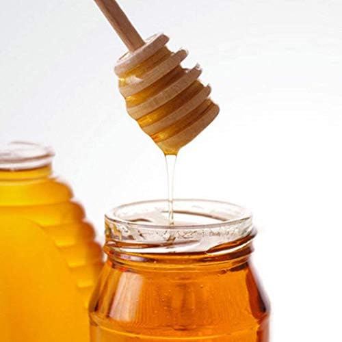 ג ' יומי דבש מצקת מקל עבור דבש צנצנת לוותר טפטוף דבש, 6 יחידות 6 אינץ / 15 סמ עץ דבש מטבלים מקלות-דבש כפות-חלת דבש מקל
