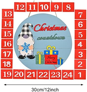 זר מעטפת ווי חג המולד ספירה לאחור לוח שנה מגיע עם 24 עצמי להחלפה מספרים קל להתקין/מוכן הקרוב חג המולד. ולנטיין גרלנד עם אורות