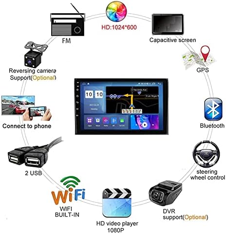 נגן DVD מסך מגע בגודל 9 אינץ 'עם רדיו רכב אנדרואיד סטריאו לרכב לטויוטה BB 2 2005- תומך Carplay FM WLAN DAB+ OBDII RDS DSP SWC רדיו