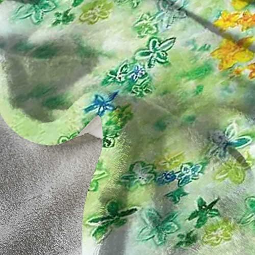 צבעי פרחים בצבעי בית עיצוב שמיכות תינוקות פלייס, סימטרי פסיכדלי אינטרס יפני פרחי גן פרחים, שמיכת מיקרופייבר לעגלת עריסה NAP