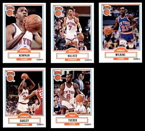 1990-91 Fleer New York Knicks כמעט צוות צוות שלם של ניו יורק ניקס NM/MT Knicks