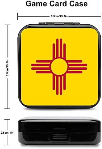 דגל של ניו מקסיקו קלף מארז למתג מתג דפוס מותאם אישית מתג Lite Lite תיבת אחסון ניידת עם 24 חריצי כרטיס משחק