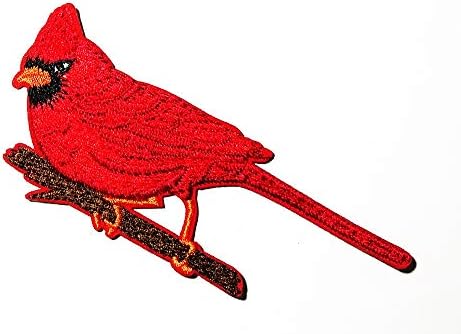 כומר ציפור אדום קרדינל ציפור בעלי החיים לוגו תיקון רקום לתפור ברזל על תיקוני תג שקיות כובע ג ' ינס נעלי חולצה אפליקציה
