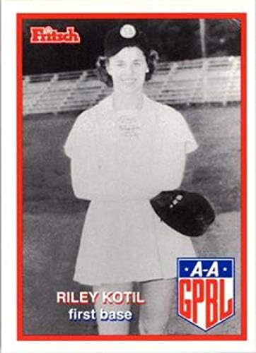 1996 AAGPBL סדרה 2 בייסבול 287 Riley Kotil South Bend Blue Blue Sox RC טירון רשמי רשמי בנות אמריקאיות.