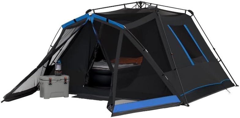 לוקו בן 6 אנשים מיידי מאוהל בקתת מנוחה כהה עם קטבים אוהל קמפינג Barraca טיולים חיצוניים אוהל חוף קמפינג אוטומטי