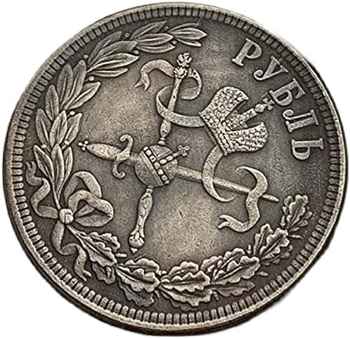1896 כתר רוסי פליז ישן מדליית כסף מכסף נחושת מטבע כסף 34 ממ אצבעות משחק מטבע זיכרון