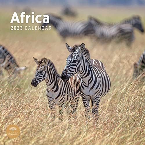 2023 אפריקה לוח השנה הקיר החודשי לפי יום בהיר, לוחות שנה למטרה, 12 x 12 אינץ ', צילום טבע חיצוני יפהפה