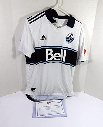 2019 Vancouver Whitecaps fc Doneil Henry 2 משחק השתמש בג'רזי לבן חתום L 5 - גופיות כדורגל עם חתימה