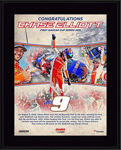 צ'ייס אליוט 10.5 x 13 גביע המפלצת הראשון ניצחון ניצחון סובלימציה - לוח נהג NASCAR וקולאז'ים