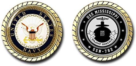 USS Mississippi SSN -782 מטבע אתגר הצוללות של חיל הים האמריקני - מורשה רשמית