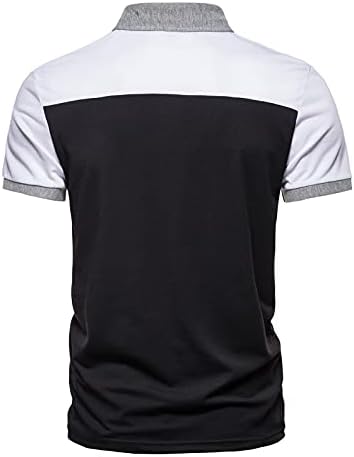 חולצות פולו לגברים של RTRDE חולצת שרוול קצר צבע חוסם דש מזדמן חולצות חולצות עם שרוולים קצרים