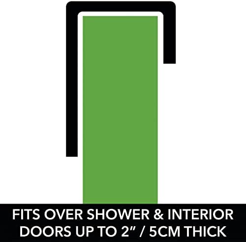 חדר אמבטיה מתכת MDesign מעל מחזיק מדף מגבת מקלחת - מארגן אחסון בר לתלייה מטלוני רחצה, אמבטיה, יד, פנים ומגבות קצות אצבעות - מוברשות עם