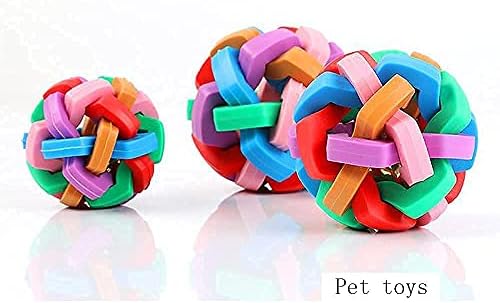 כדורי כלבים של Wishzcm, צעצועים ארוגים לחיית מחמד, צעצועי שיניים אנטי נשיכה, כלבים קטנים וכדורי חיות מחמד בינוניים