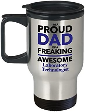 אבא גאה לטכנולוגיית מעבדה מדהימה טכנולוגית ספל קפה, מתנה ליום אבות לאבא מבן בת ילדים