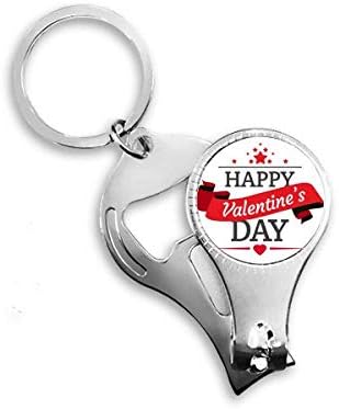 אדום ושחור שמחה של יום האהבה ניפר ניפר טבעת מפתח בקבוקי שרשרת פותחן