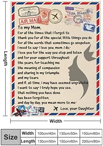 מתנות לבת שלי שמיכה מכתב פלנל זורק שמיכות יום הולדת חג המולד ואוהב את הבת לכל עונה 50 x40