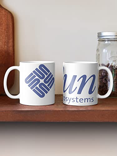 Sun Microsystems ספל קפה ספל אופנתי הדפסת חידוש דו צדדי כוס תה קרמיקה לבנה - 11 גרם 15 גרם התאמה אישית