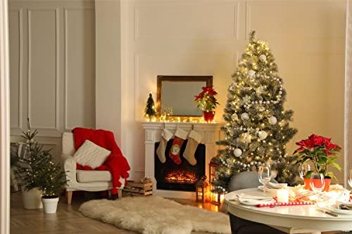 אוצרות קרוליין CK3966CS פתיתי שלג חג המולד ווסטי גרב חג המולד, אח תלויה גרביים עונת חג המולד עיצוב חג המולד קישוטים לחג משפחתי,