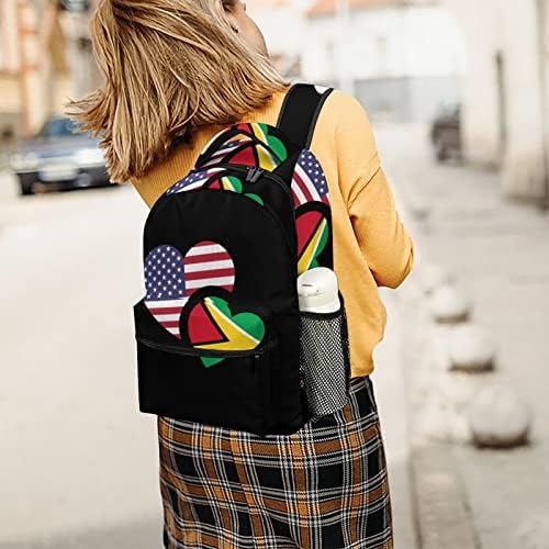 גיאנה ארהב דגל תרמילי נסיעות תיק כתף אופנה משקל קל משקל רב-כיס ללימוד בית ספר קניות לימוד בבית הספר