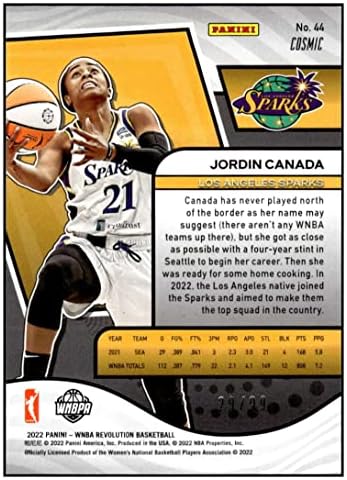 ג'ורדין קנדה 2022 פאניני WNBA מהפכה /99 קוסמי 44 ננומטר+ -MT+ כדורסל