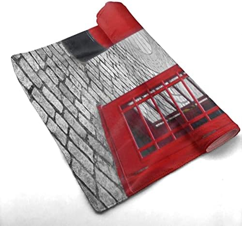 מגבת טלפון אדומה של לונדון מגבת מיקרופייבר מגבת אורחת קישוטי אמבטיה ביתיים מגבת אצבעות אצבעות עם ספיגה גבוהה