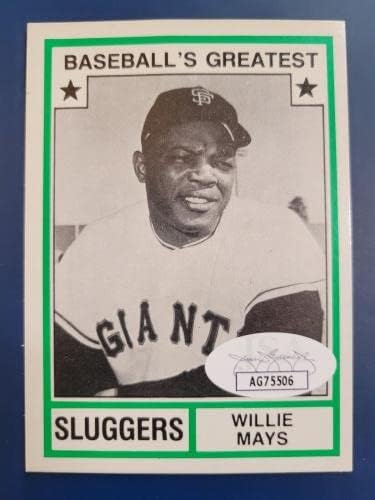 ווילי מייס 1982 בייסבול הגדול ביותר של Slugger של Slugger Autograph - ענקים! - כדורי בייסד חתימה
