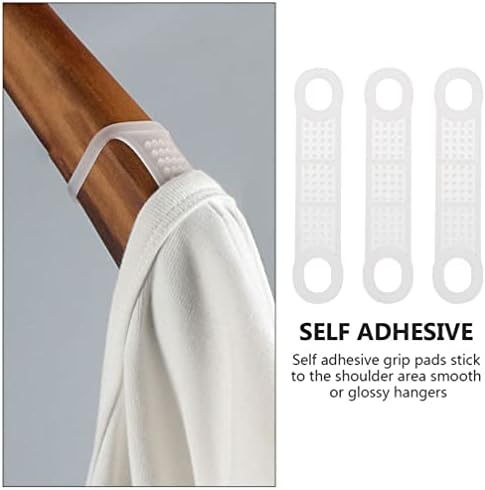 קולבים לבנים של Upkoch קולבים לבנים מתלה בגדים לבנים 60 יחידות אנטי החלקה על מעיל קולבי רצועות קולב סיליקון ביתי לא החלקה רצועות חליפה