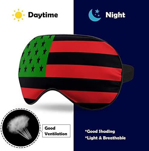 מסיכת עיניים רכה של דגל אפרו -אמריקני אפקטיבית מסכת שינה הצללה נוחות כיסוי עיניים עם רצועה מתכווננת אלסטית
