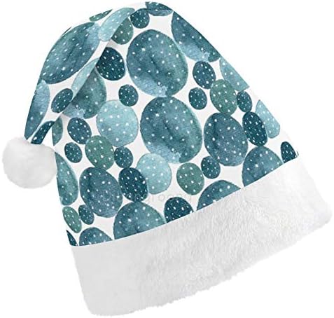חג המולד סנטה כובע, צבעי מים-גל - נקודת חג המולד חג כובע למבוגרים, יוניסקס נוחות חג המולד כובעי לשנה חדשה חגיגי תלבושות חג מסיבת אירוע