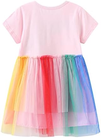 ילדות קטנות שמלת קשת שרוול ארוך ילדים ילדה טול שמלות סתיו תלבושת חורפית 3-8 שנים