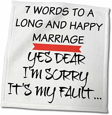 3 דרוז 7 מילים לנישואין ארוכים ומאושרים, אותיות שחורות - מגבות