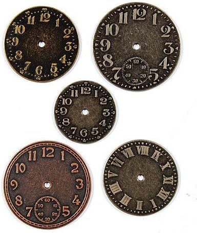 שעוני מתכת מאת טים ​​הולץ רעיון-ביולוגיה, 5 לכל חבילה, גדלים שונים, גימורים עתיקים, TH92831