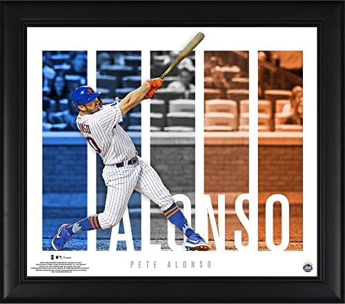 פיט אלונסו ניו יורק מטס ממוסגר 15 x 17 קולאז 'פאנל שחקנים - פלאק וקולאז'ים של נגן MLB