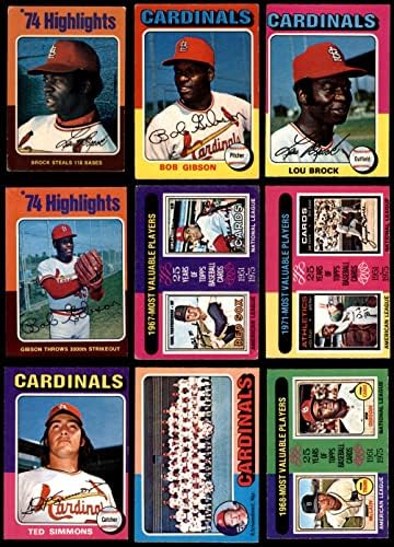 1975 O-Pee-Chee St. Louis Cardinals ליד צוות סט St. Louis Cardinals VG/EX+ Cardinals