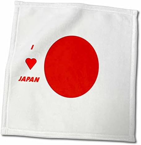 3drose פלורן אהבה לדגלי קאנטרי - אני אוהב את יפן - מגבות