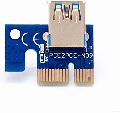 ALIATER PCI-E Riser Card PCIE 1X עד 16X מתאם עם כבל USB 3.0 SATA ל- 6PIN אפשרויות חשמל עבור BITCOIN LITECOIN ETH COIN כריית