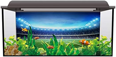 רקע אקווריום טפטים של מיכל דגים באצטדיון הכדורגל האמריקני קל ליישום ולהסיר תמונות מדבקות PVC קישוט רקע רקע 18.4 x 36.4