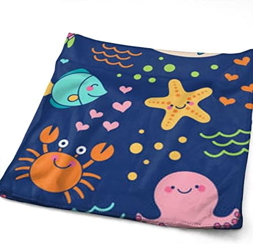 מגבת דגי ים מצוירת מגבת מיקרופייבר מגבת אורחת קישוטי אמבטיה ביתיים מגבת אצבעות אצבעות עם ספיגה גבוהה