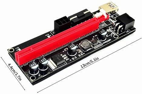 מחברים USB 3.0 PCI -E Riser ver 009S Express 1x 4x 8x 16x מאריך מתאם מתאם מתאם SATA 15 pin עד 6 כבל חשמל -כבל חשמל -