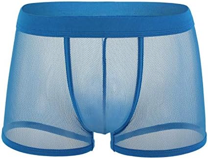 תחתוני בוקסר תחתונים של גברים בצבע אחיד U Blage Pock Poach Pernerse See דרך תחתונים נושמים G-String Sleepwear